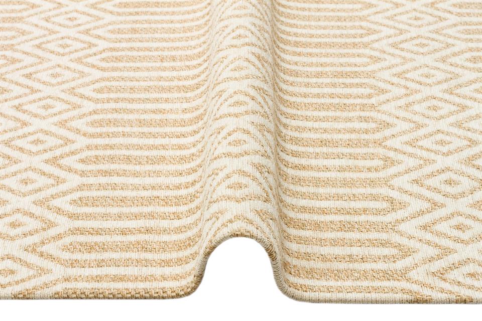 Hasır Görünümlü Kaymaz Renkli Dokuma Modern Kilim