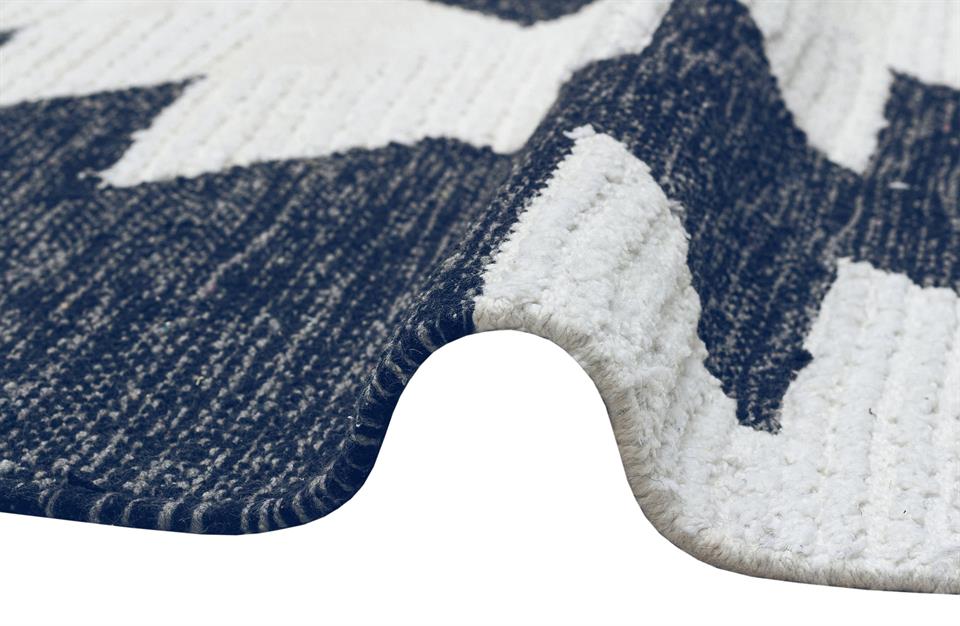 Naturel Yıkanabilir Modern Desenli El Dokuma Hint Kilim
