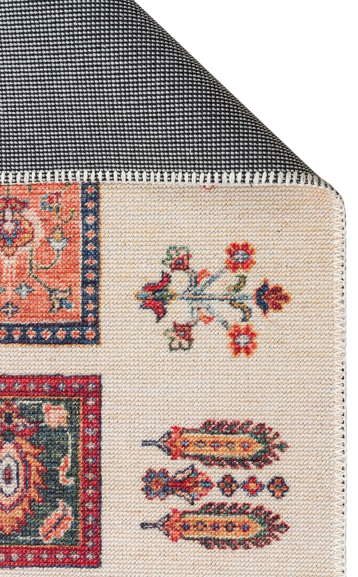 Vintage Desenlere Sahip Kaydırmaz Yıkanabilir Modern Halı