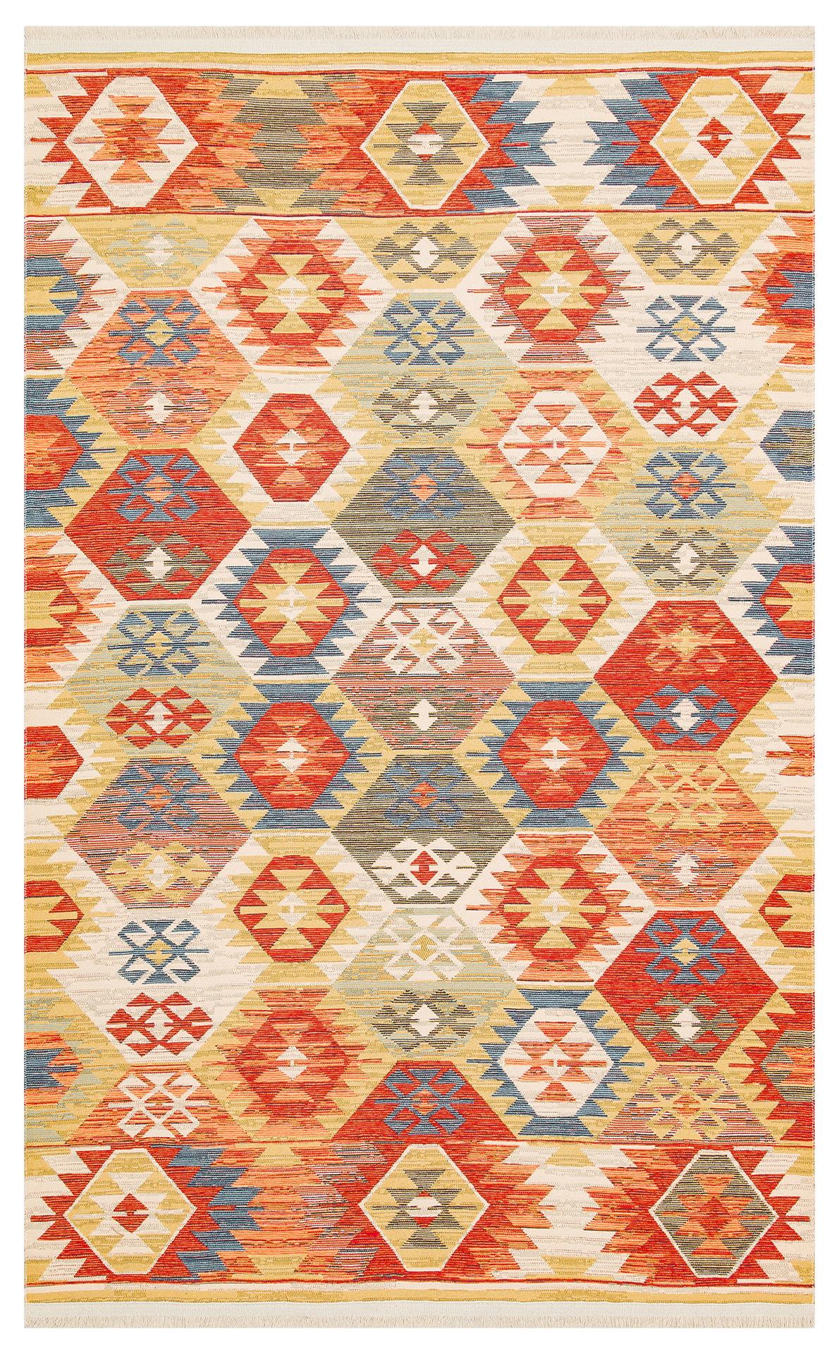 Yıkanabilir, Çift Taraflı Kullanıma Uygun Yumuşak Tuşeli Otantik Kilim