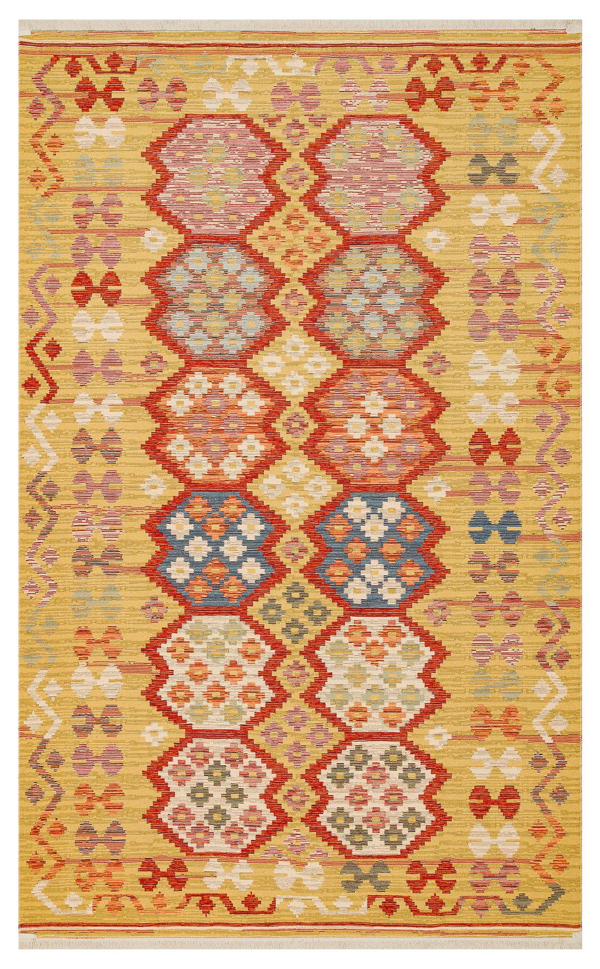 Yıkanabilir, Çift Taraflı Kullanıma Uygun Yumuşak Tuşeli Otantik Kilim