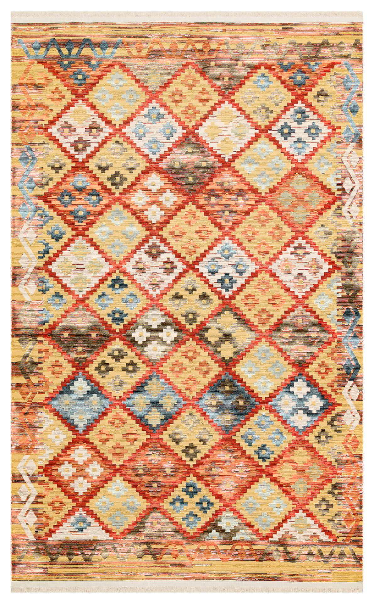 Yıkanabilir, Çift Taraflı Kullanıma Uygun Yumuşak Tuşeli Otantik Kilim