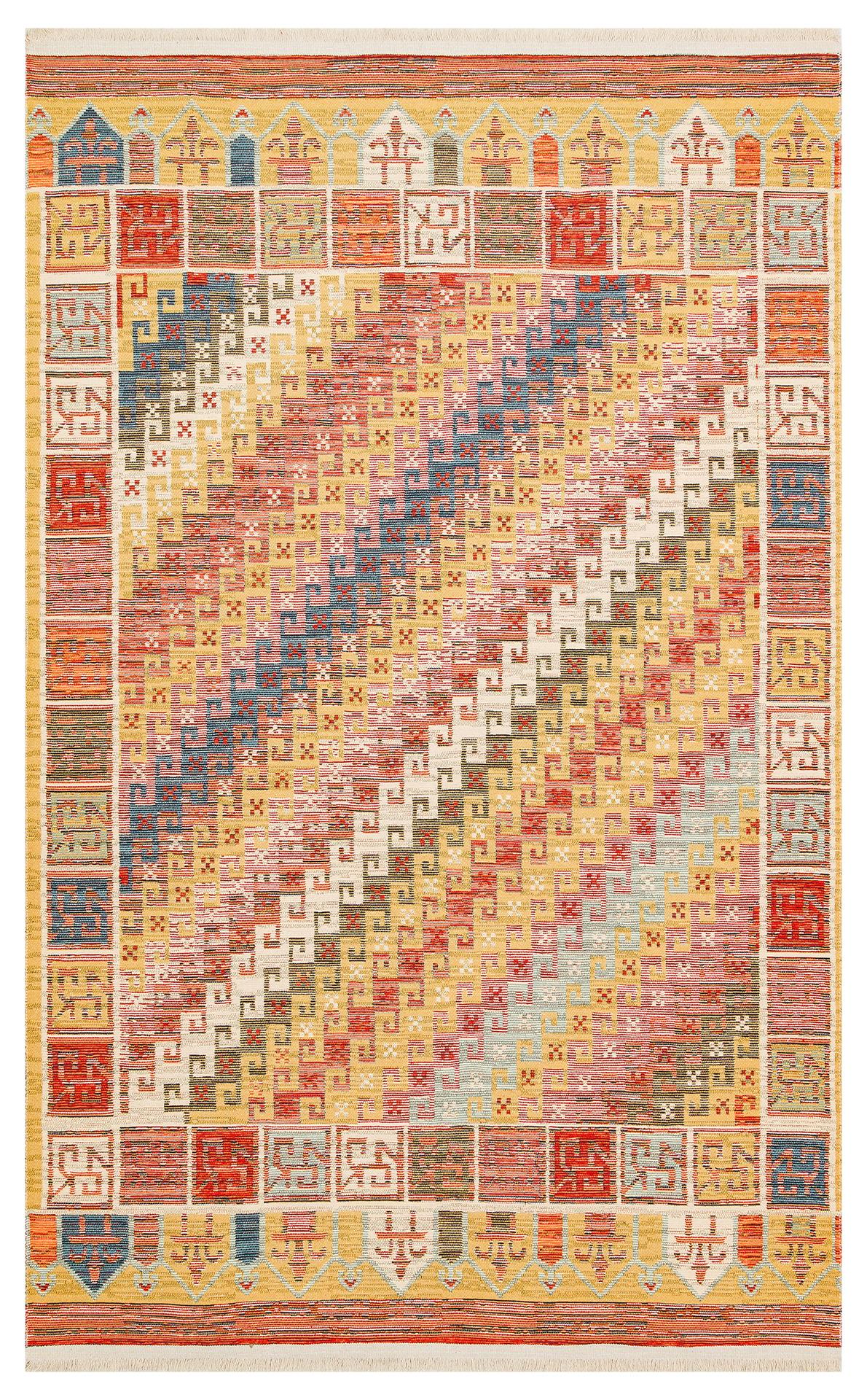 Yıkanabilir, Çift Taraflı Kullanıma Uygun Yumuşak Tuşeli Otantik Kilim