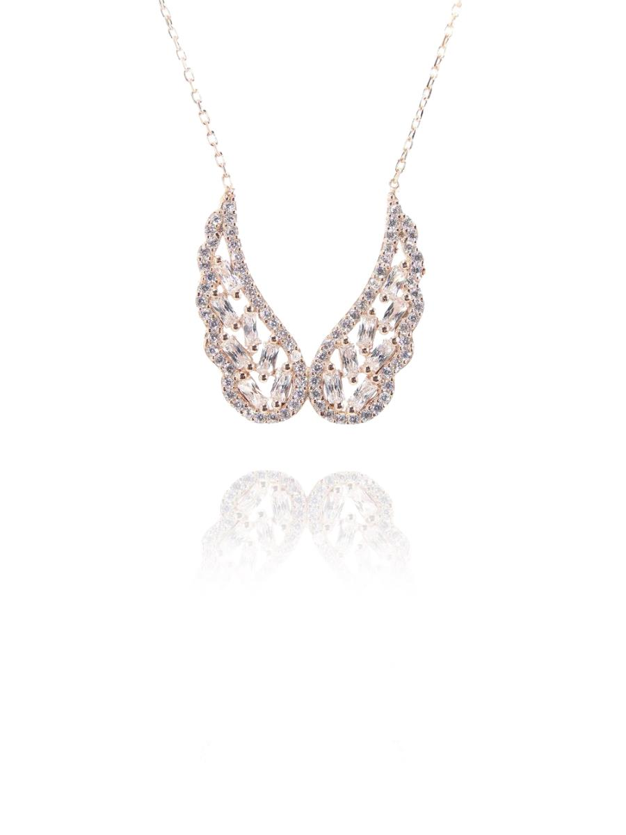 Baget Taşlı Kanat Kolye