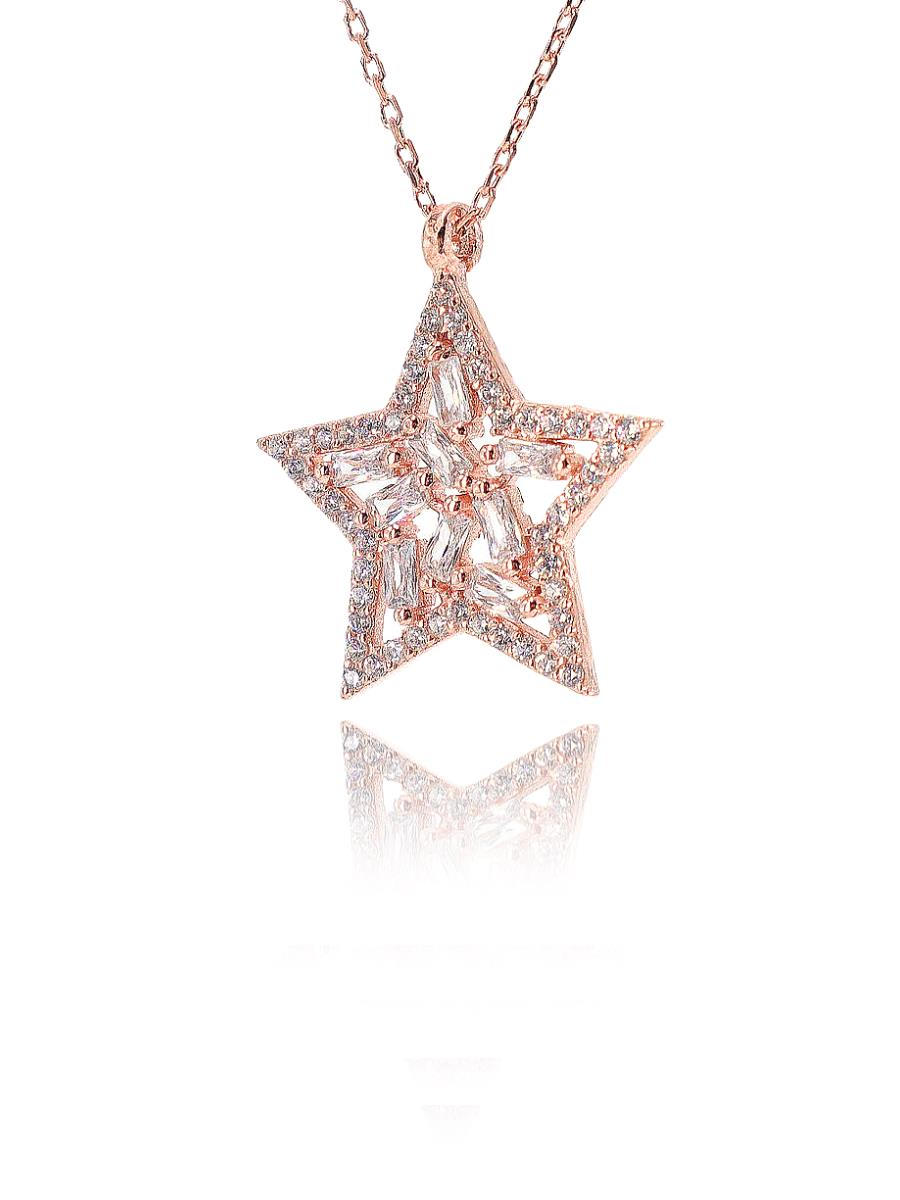 Baget Taşlı Yıldız Kolye