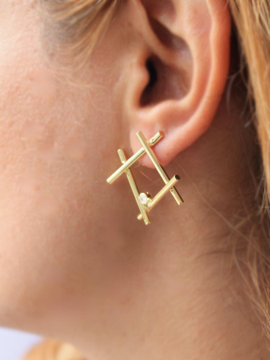 Çubuk Üçgen Küpe