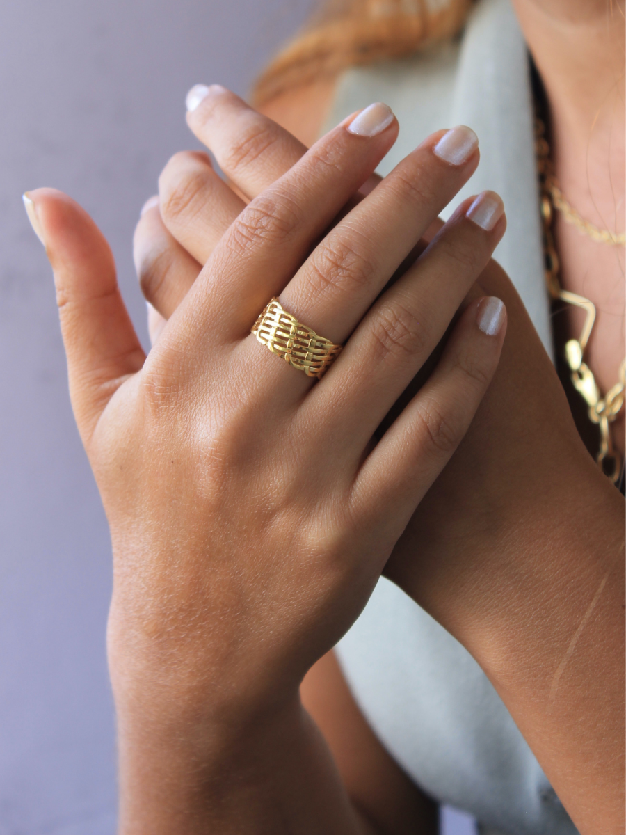 Hasır Desen Yüzük