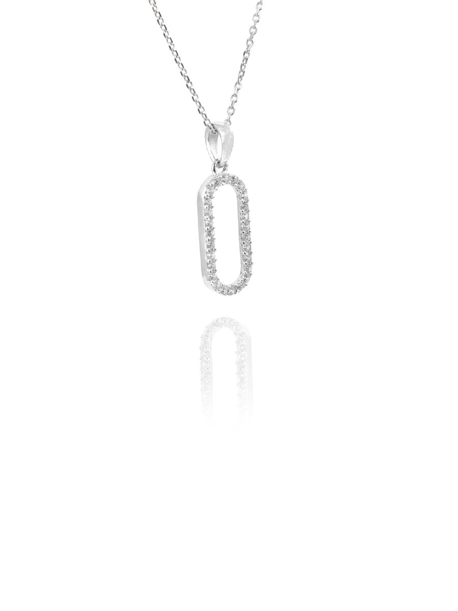 Oval Açık Taşlı Kolye