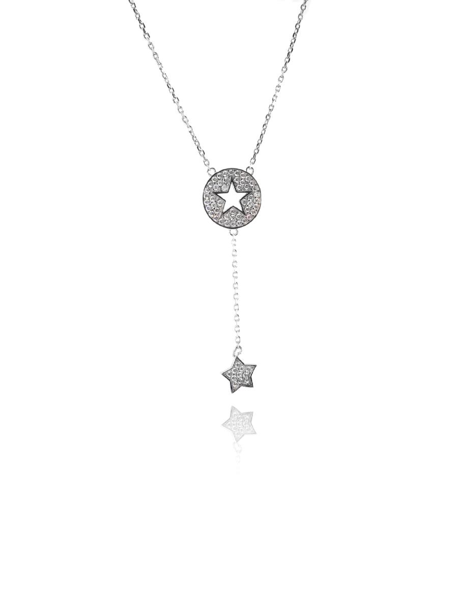 Sallantılı Taşlı Yıldız Kolye