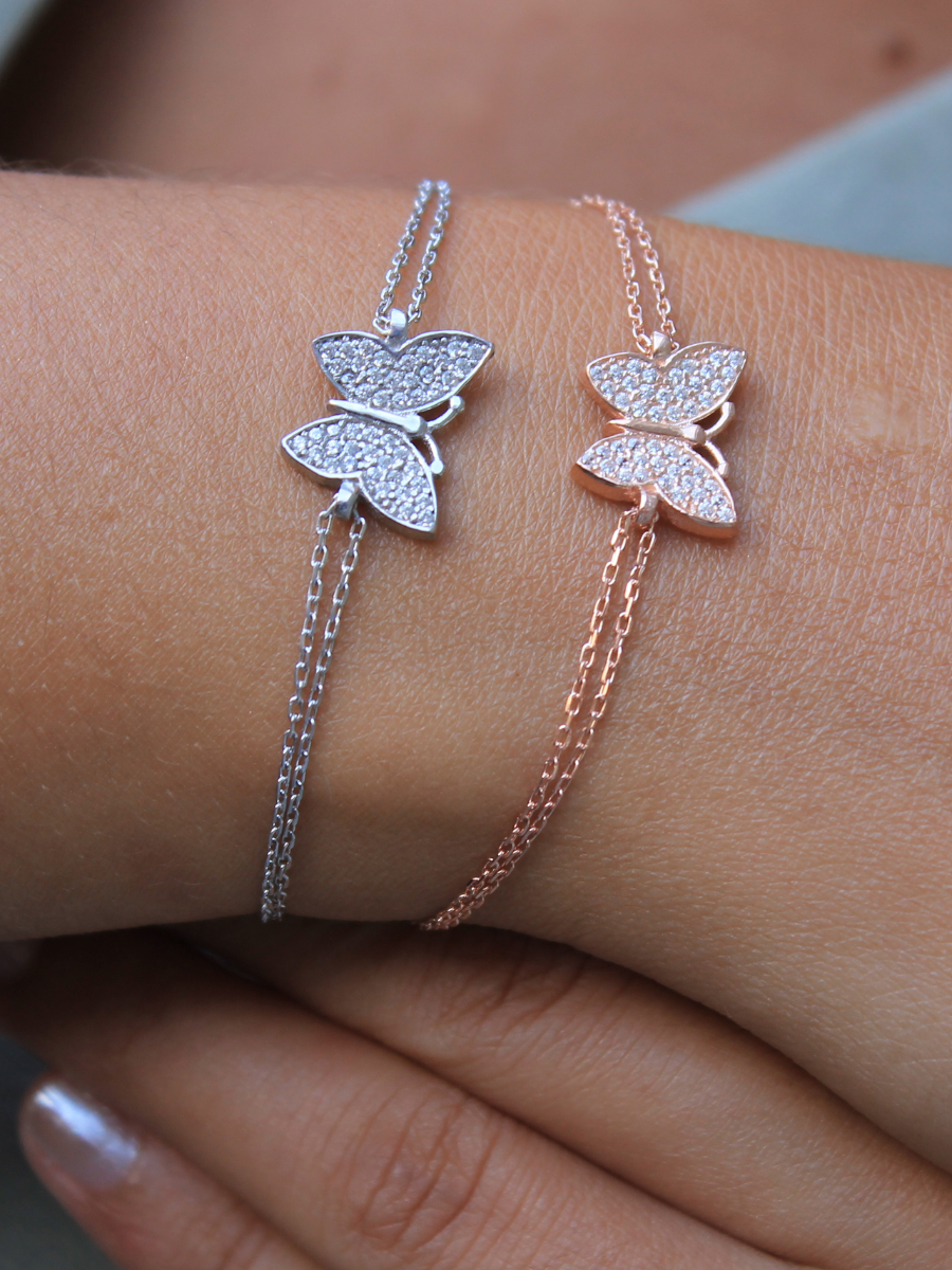 Taşlı Kelebek Bileklik