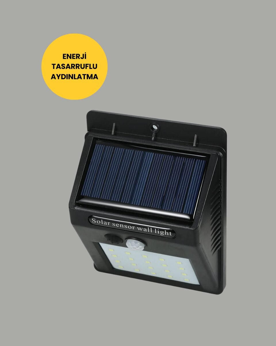 144 LED'li Geniş Aydınlatma Alanına Sahip Güneş Enerjili Güvenlik Lambası