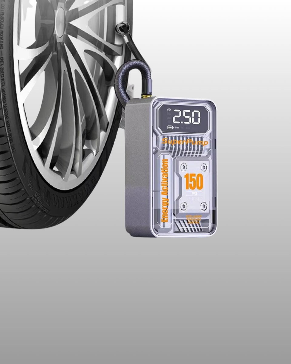 150 PSI Kablosuz Dijital Ekranlı Taşınabilir Araç Lastik Pompası