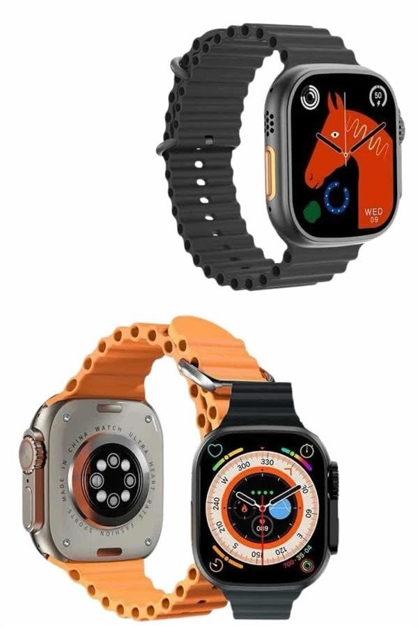 2025 Model Akıllı Saat Çift Kordon Ios Ve Android Arama Cevaplama Sesli Asistan