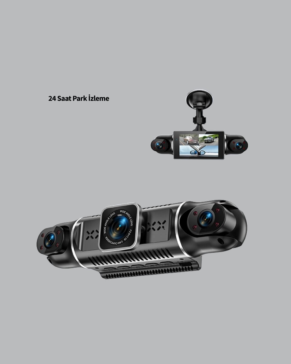 4 Kameralı Araç İçi Kamera 1080P GPS Takip WiFi Gece Görüşlü