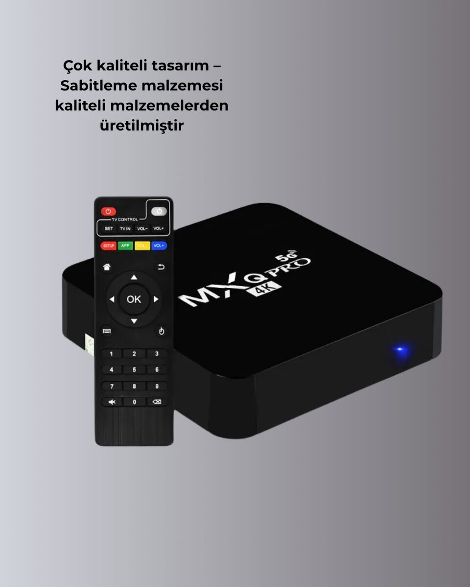 4K Ultra HD TV Box – 2GB RAM, 16GB Hafıza, Android Akıllı Medya Oynatıcı