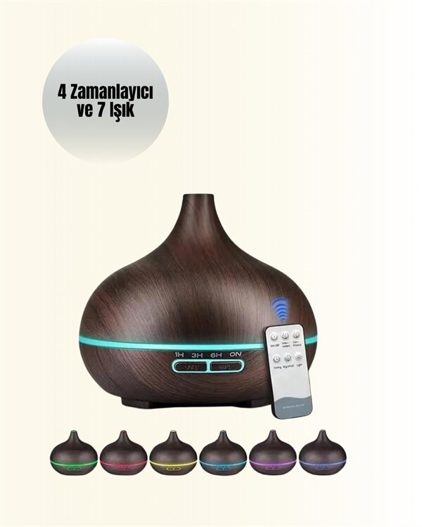 550 ml Kapasiteli Ultrasonik Difüzör – Yağsız Nemlendirici Kullanımıyla Uyumlu Yeni Nesil