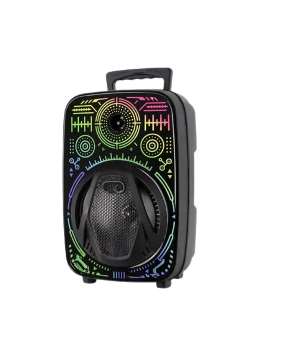 8 İnç Taşınabilir Karaoke Hoparlör Mikrofonlu RGB Işıklı Bluetooth Speaker