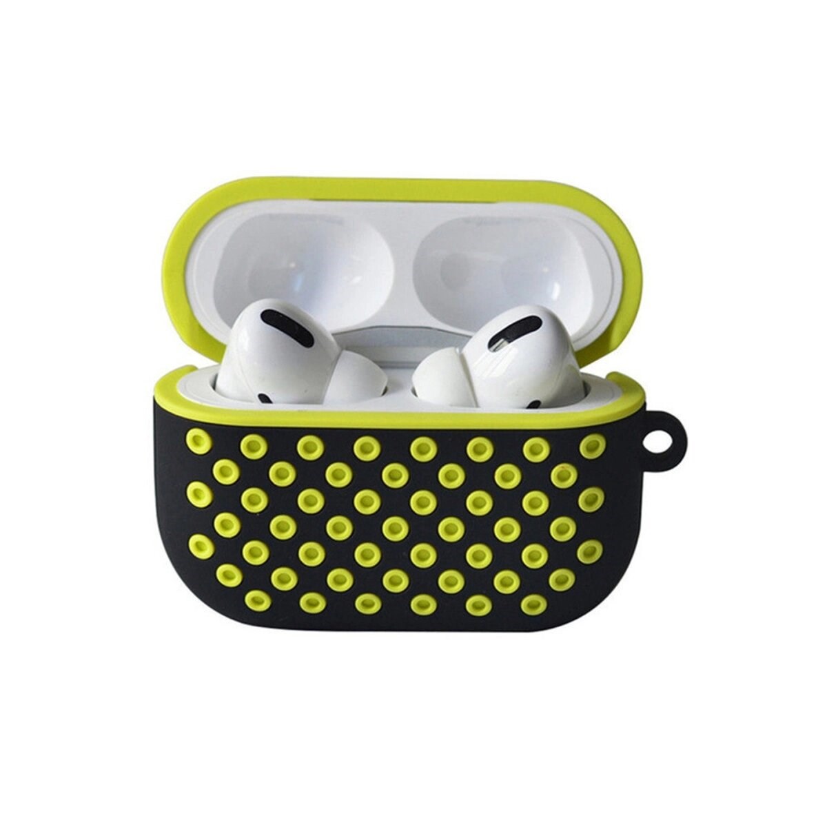 Apple Airpods Pro 2 (2.nesil) Spor Delikli Kılıf - Siyah-sarı