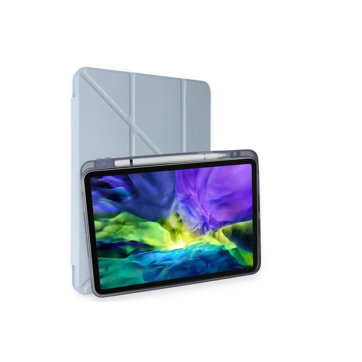 Apple İpad Pro 11 (2021) Kılıf Kalemlikli Hugo Tablet Kılıfı - Mavi