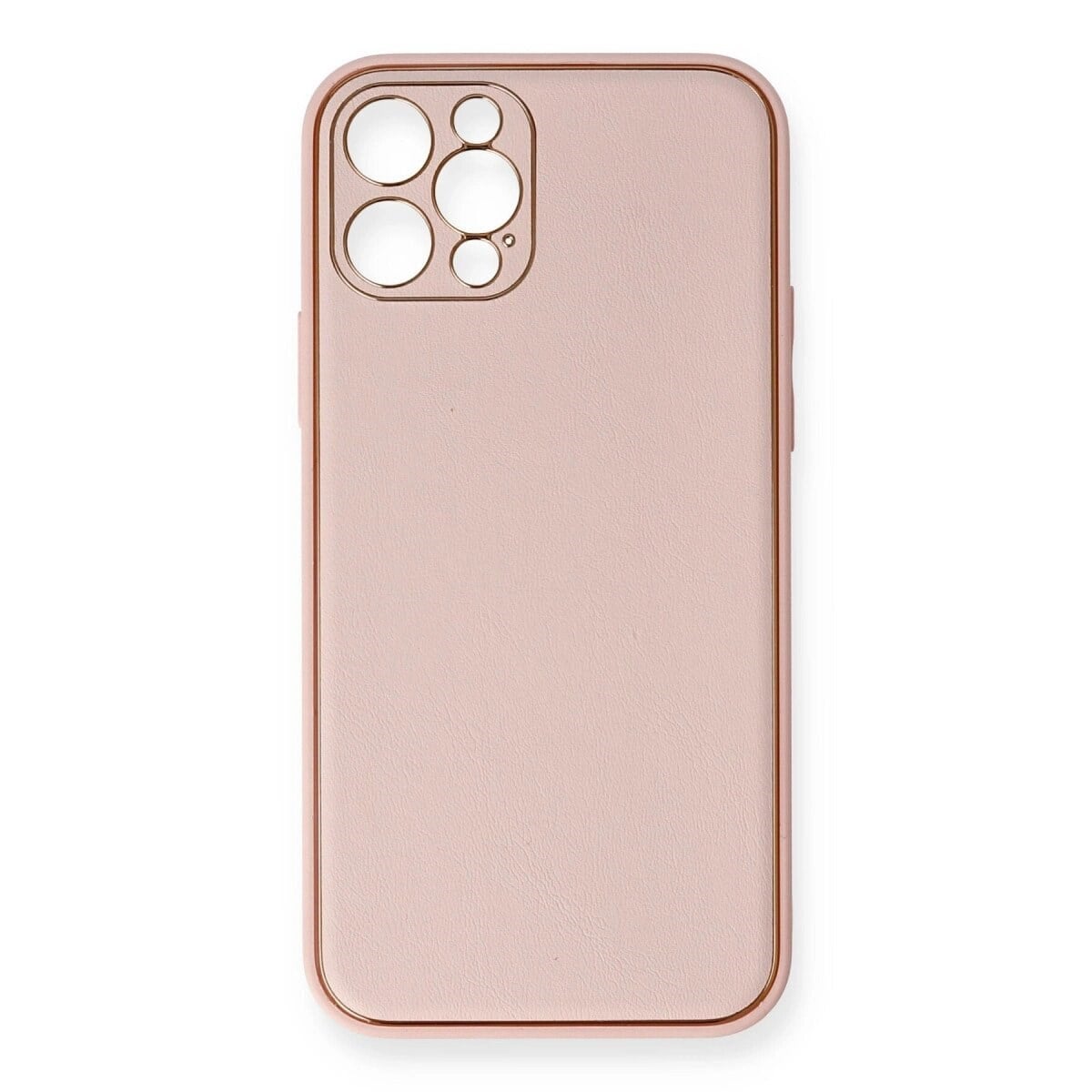 Apple İphone 12 Pro Kılıf Coco Deri Silikon Kapak - Pembe