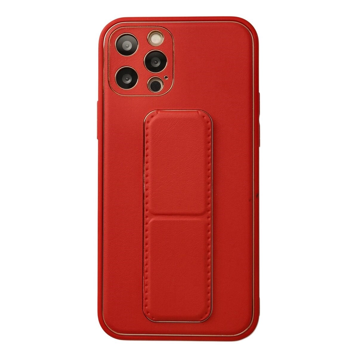 Apple İphone 12 Pro Kılıf Coco Deri Standlı Kapak - Kırmızı