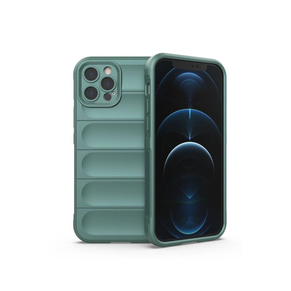 Apple İphone 12 Pro Kılıf Optimum Silikon - Koyu Yeşil