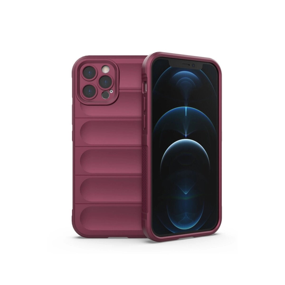Apple İphone 12 Pro Kılıf Optimum Silikon - Bordo
