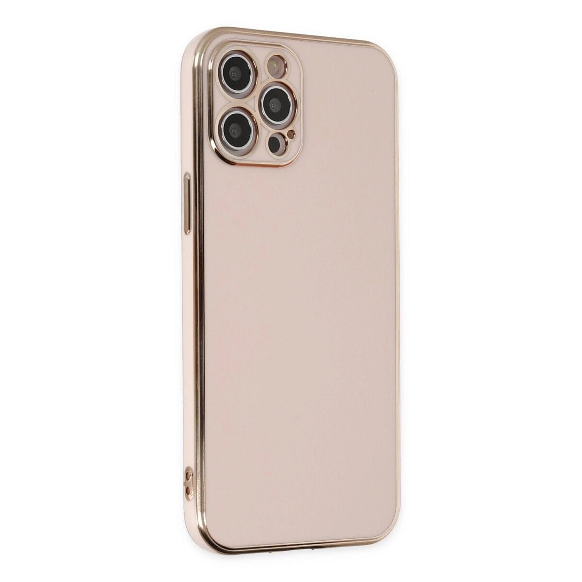Apple İphone 12 Pro Max Kılıf Volet Silikon - Pembe