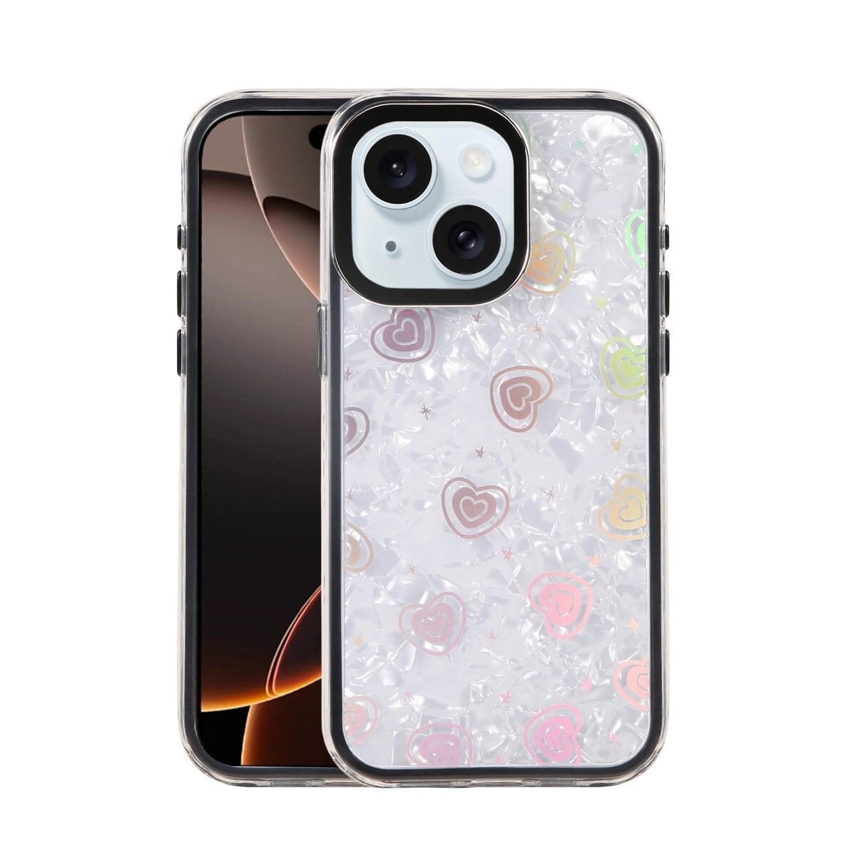 Apple İphone 14 Lumi Desenli Kapak - Siyah