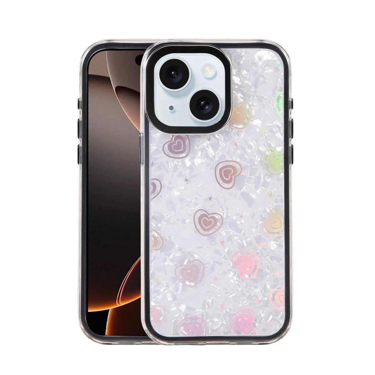 Apple İphone 14 Lumi Desenli Kapak - Siyah