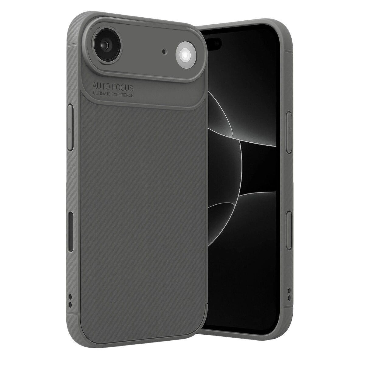 Apple İphone 17 Air Auto Focus Karbon Kapak - Gri