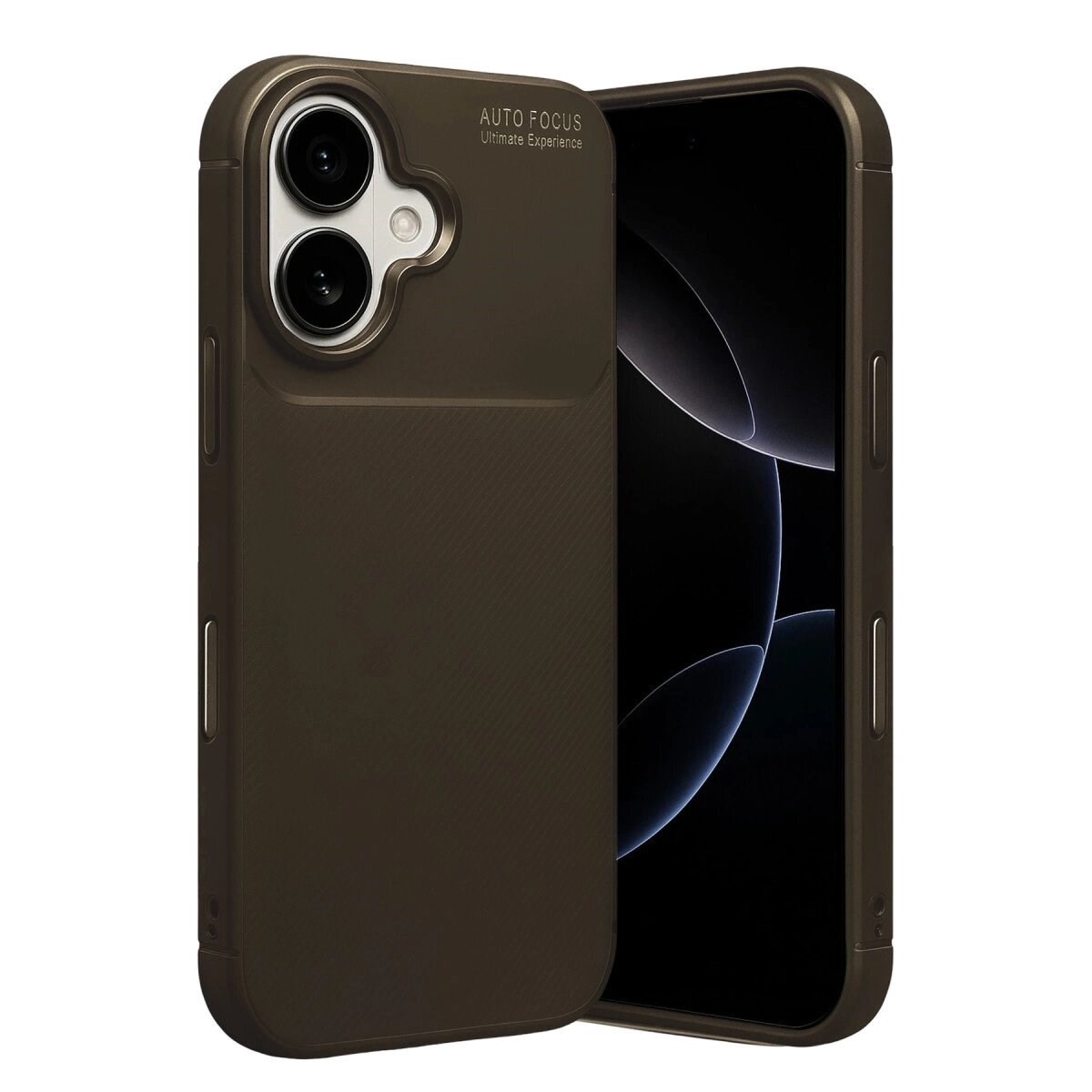 Apple İphone 17 Auto Focus Karbon Kapak - Kahverengi