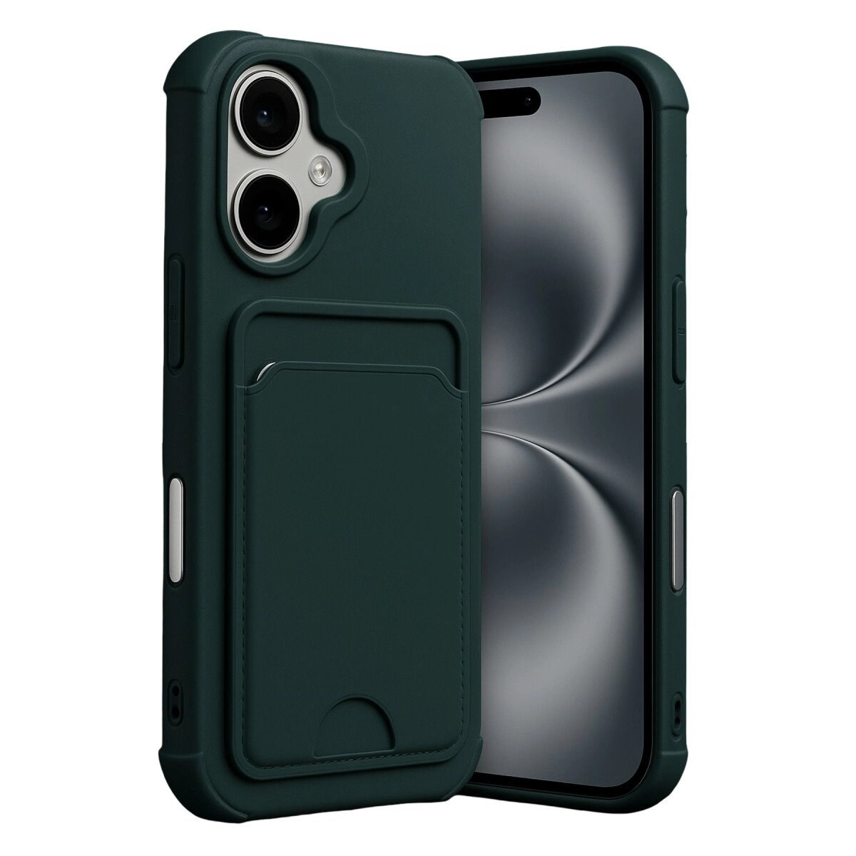 Apple İphone 17 Kelvin Kartvizitli Silikon - Koyu Yeşil