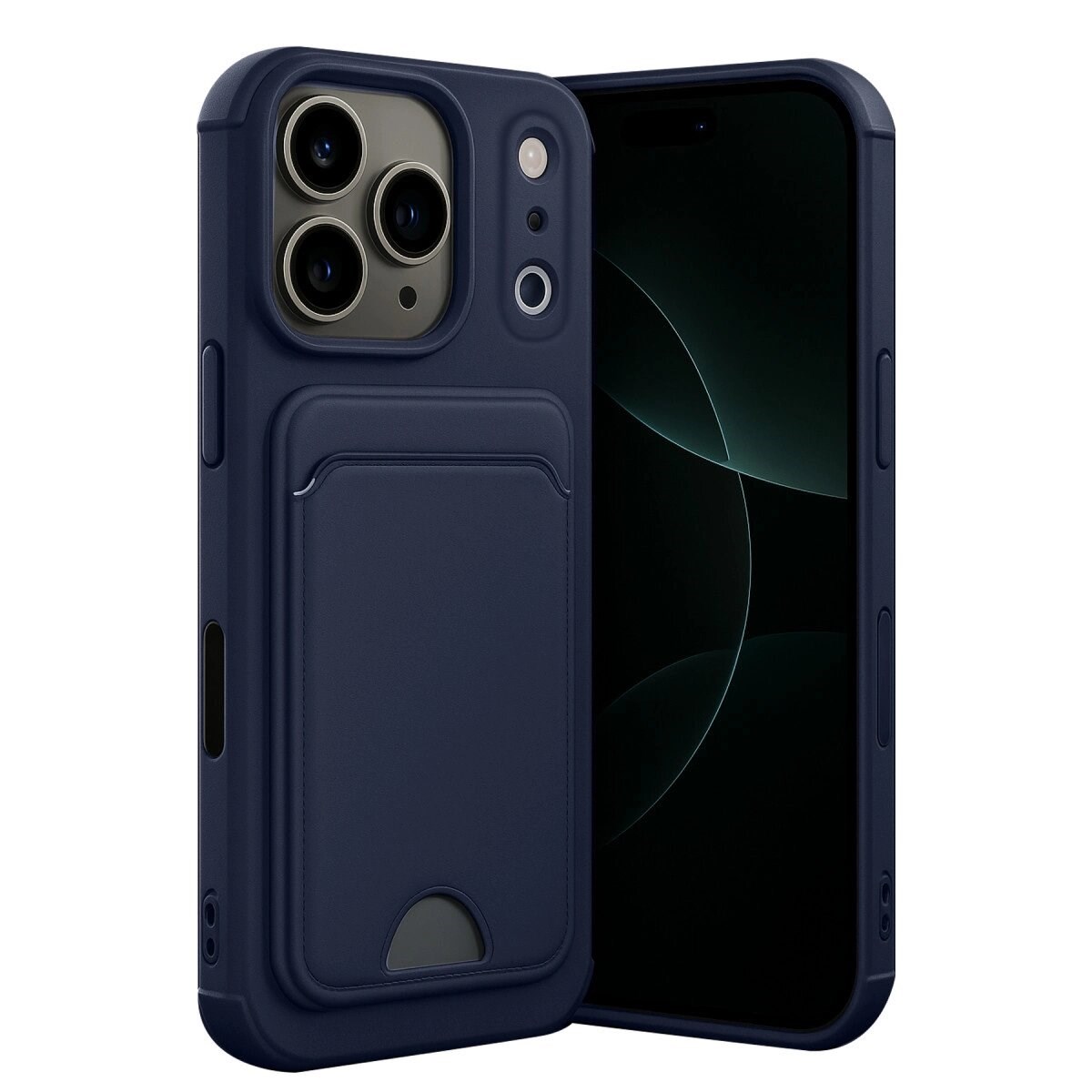 Apple İphone 17 Pro Max Kelvin Kartvizitli Silikon - Lacivert