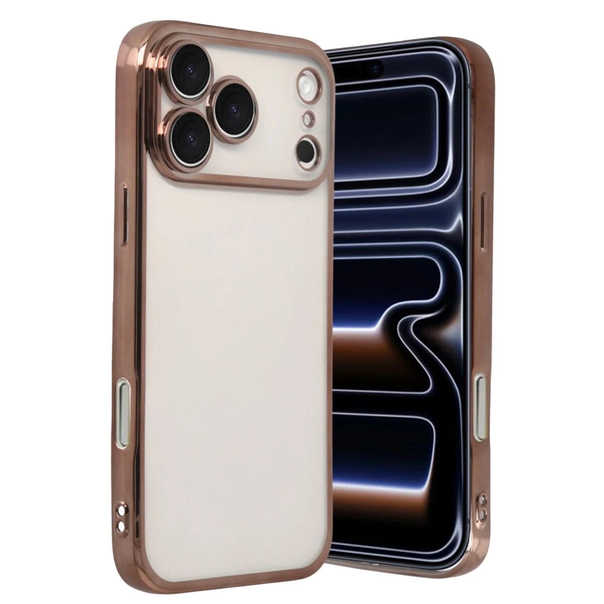 Apple İphone 17 Pro Max Razer Lensli Silikon - Çöl Titanyum