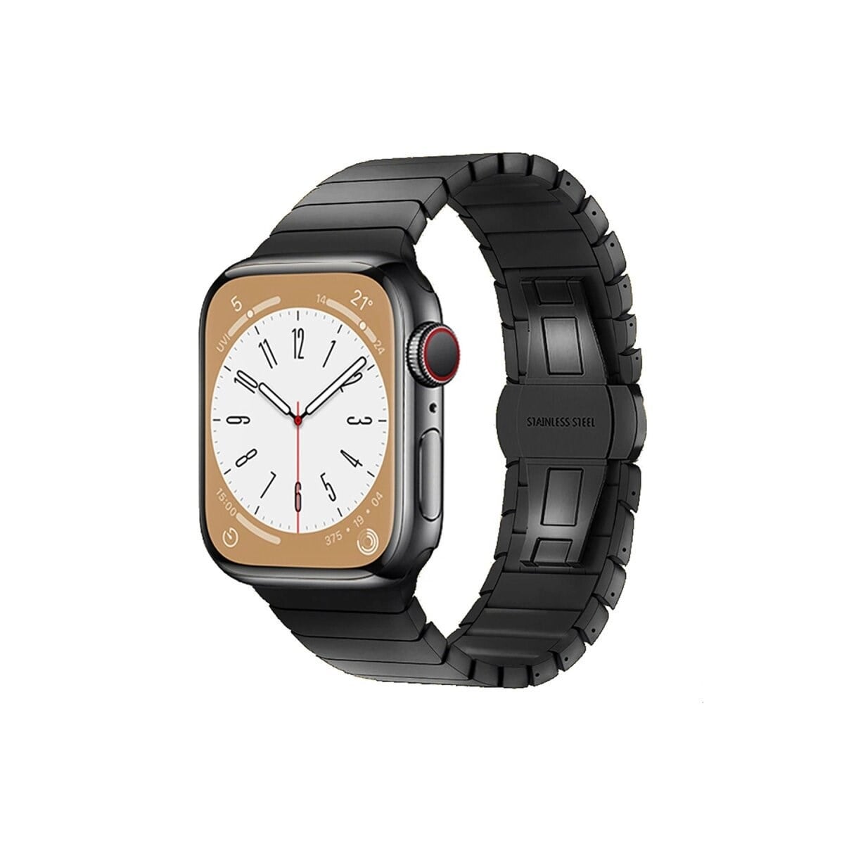 Apple Watch 38mm Kr413 Fine Steel Kordon (saat Değildir) - Siyah