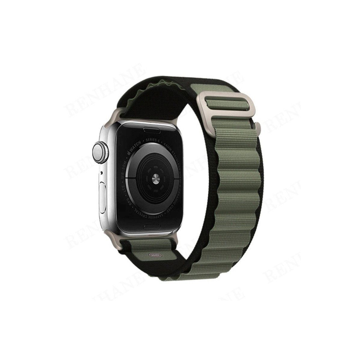 Apple Watch 42mm Mountain Kordon - Siyah-yeşil