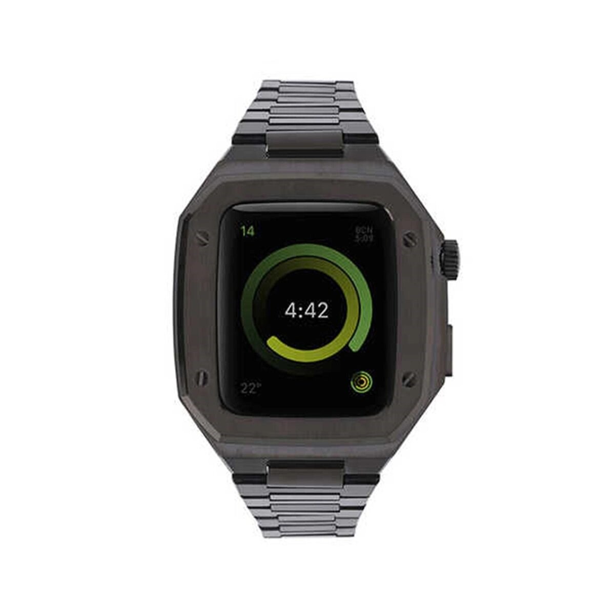 Apple Watch 44mm Metal Petek Kasalı Kordon (saat Değildir) - Siyah