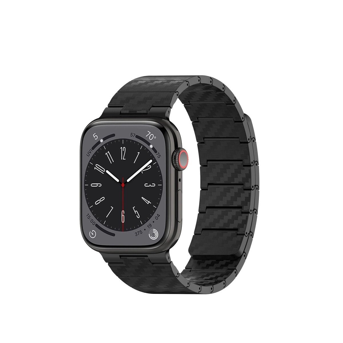Apple Watch 45mm Carbon Steel Kordon (saat Değildir) - Siyah