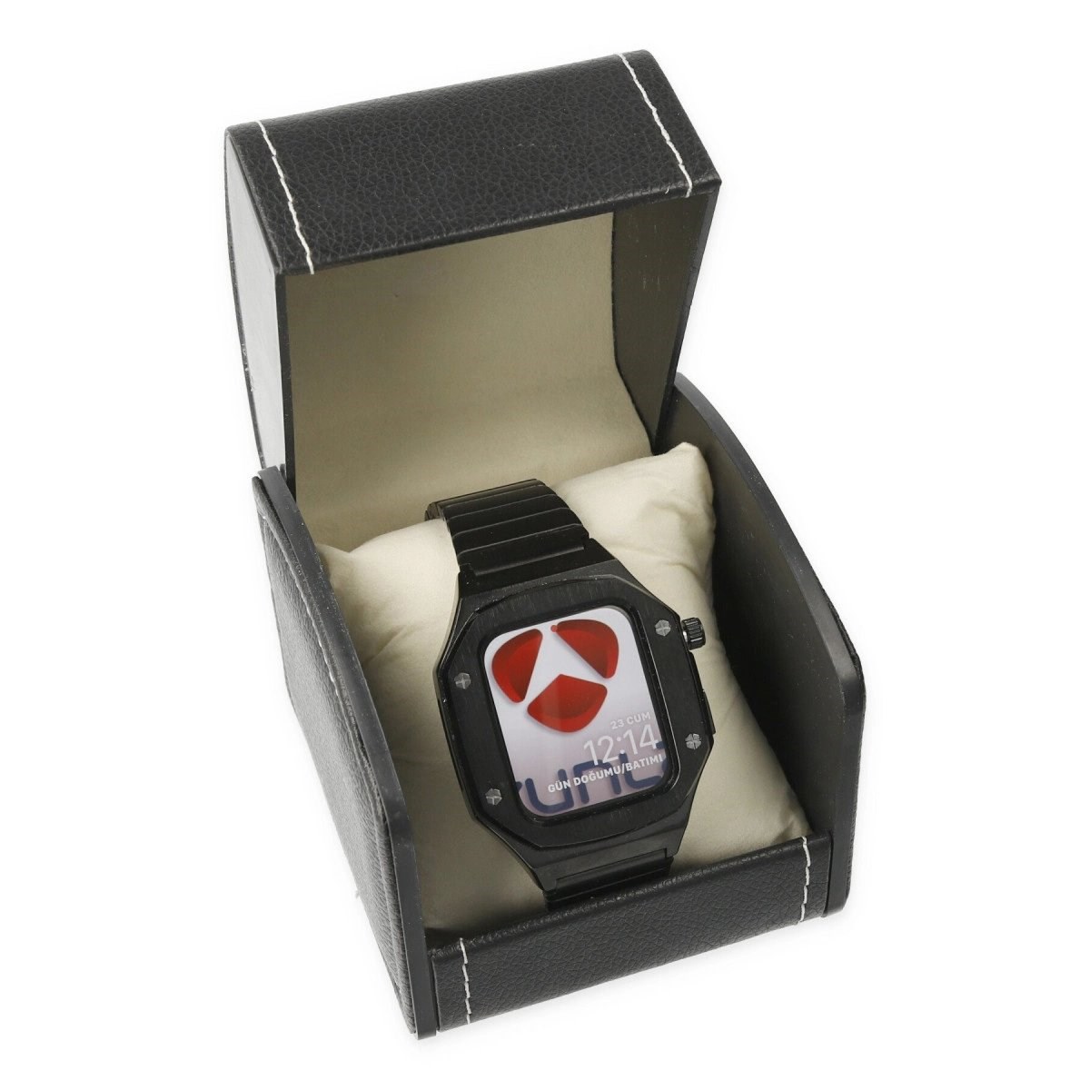 Apple Watch 45mm Kr409 Metal Kordon - Siyah