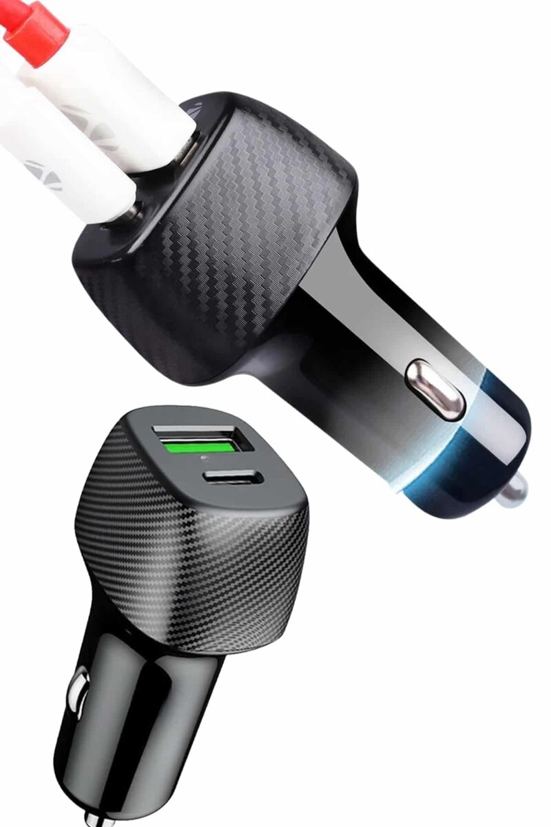 Araç İçi Şarj Cihazı 38W Güç Kapasiteli Type-C Girişli Araba Çakmaklık