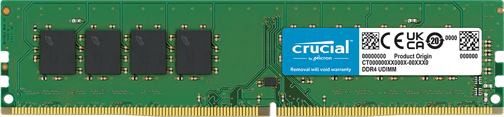 CRUCIAL 16GB DDR4 3200MHZ CL22 PC RAM VALUE CT16G4DFD832A