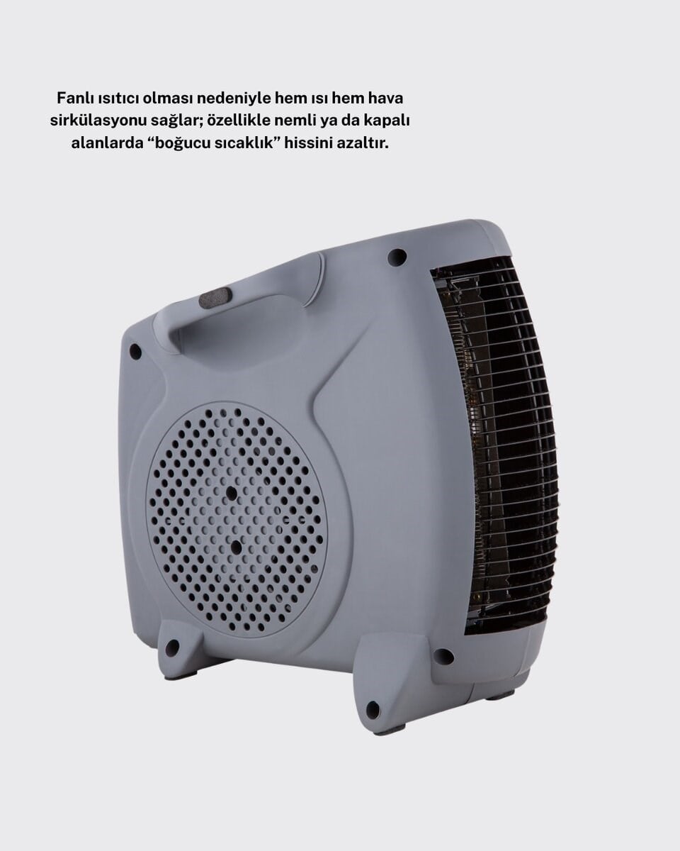 Çok Fonksiyonlu Fanlı Isıtıcı Isıtma ve Soğuk Hava Üfleme Özellikli