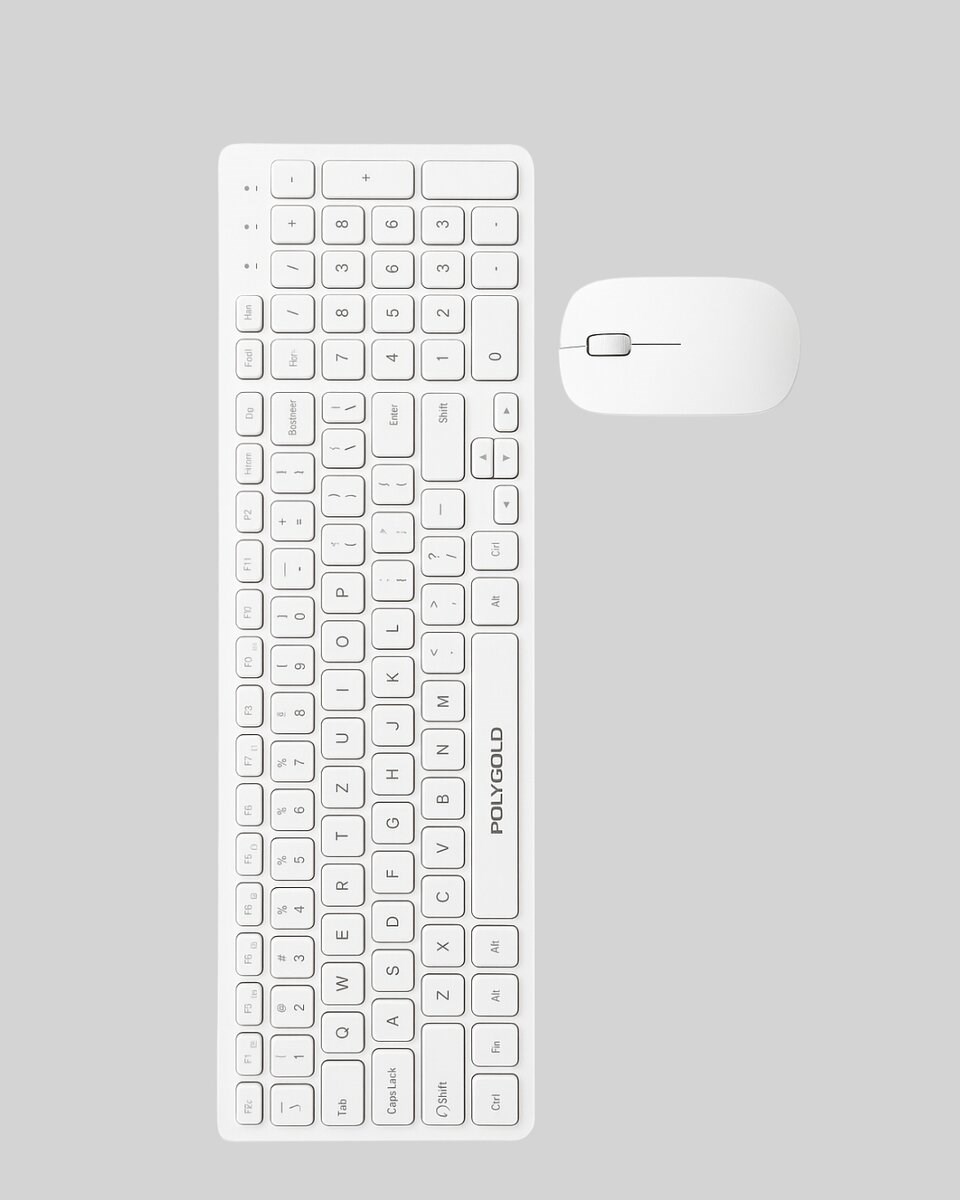 Ergonomik Kablosuz Klavye Mouse Takımı - Tam Boy, Sessiz ve Güvenilir