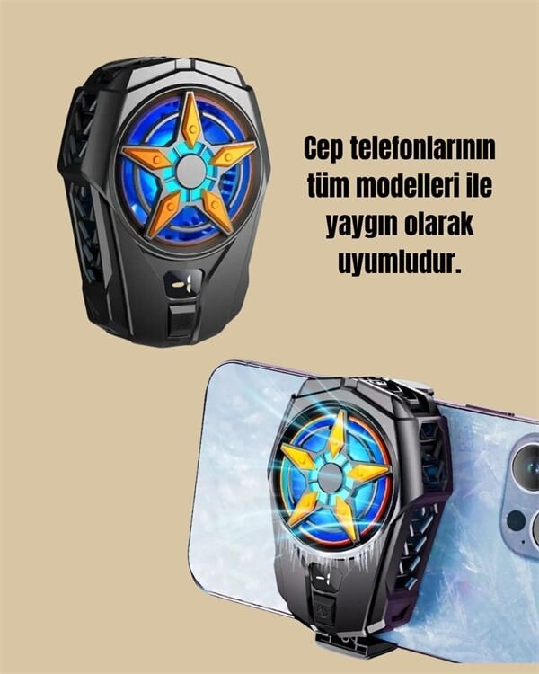 Ergonomik Telefon Soğutucu – 2 Hız Ayarı, Hafif ve Taşınabilir