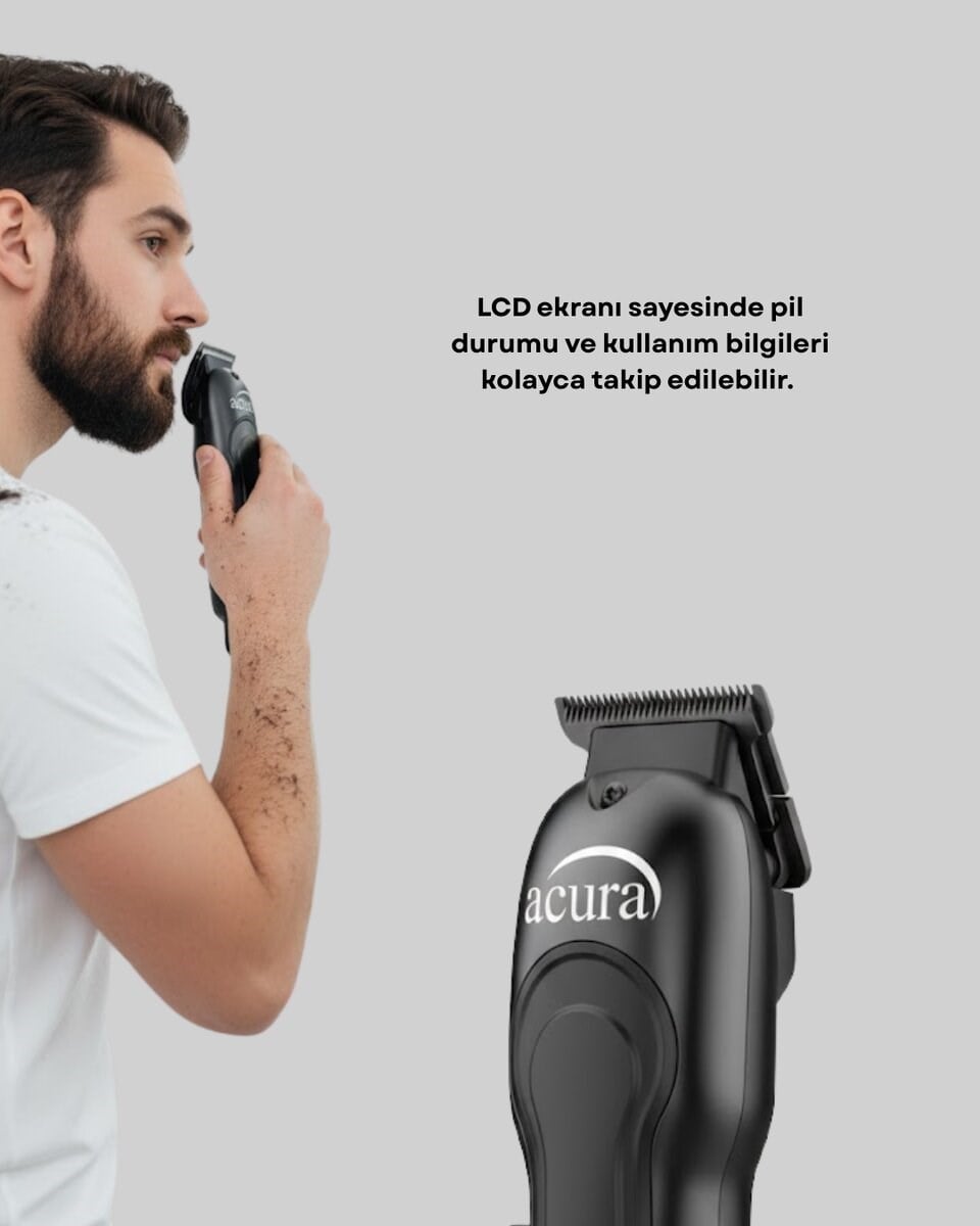 Evde ve Profesyonel Kullanıma Uygun Turbo Modlu Tıraş Makinesi