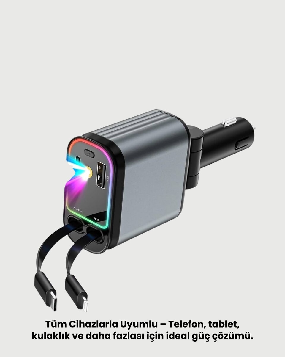 Ford, Opel, Volvo, Skoda Araçlar için 66W Çoklu Hızlı Şarj Cihazı