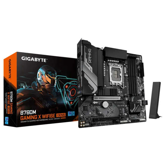 GIGABYTE B760M GAMING X AX WIFI-6E DDR5 HDMI DP PCIE 4.0 1700p ATX