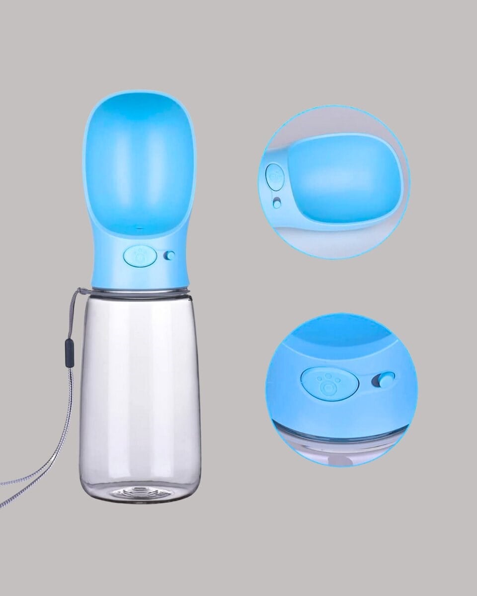 Gıda Sınıfı Malzemeli Evcil Hayvan Su Şişesi BPA İçermez Tek Tuş Kontrol