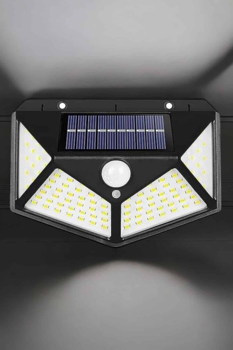Güneş Enerjili Bahçe Aydınlatma Lambası Solar 100 Led Lamba